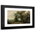 thumbnail image 1 of Willem van den Bundel 14x11 Black Modern Framed Museum Art Print Titled - A Wooded Landscape with Hunters, 1 of 5