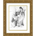 thumbnail image 1 of Willett, Michael 11x14 Gold Ornate Wood Framed with Double Matting Museum Art Print Titled - Graphite Abstract I, 1 of 4