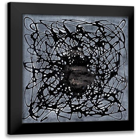 Willett, Michael 12x12 Black Modern Framed Museum Art Print Titled - Neuron in Pearl Black