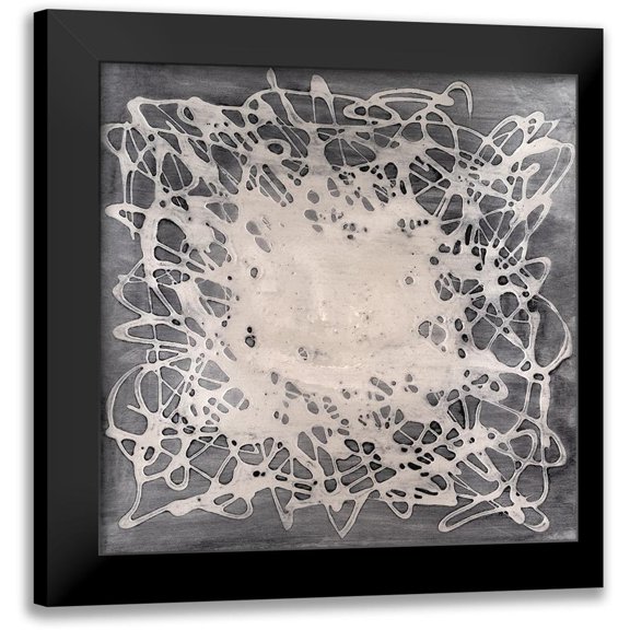Willett, Michael 12x12 Black Modern Framed Museum Art Print Titled - Neuron in Pearl White