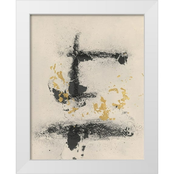 Willett, Michael 12x14 White Modern Wood Framed Museum Art Print Titled - Charcoal Remnants II