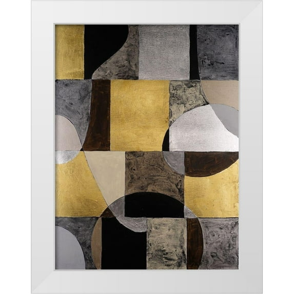 Willett, Michael 12x14 White Modern Wood Framed Museum Art Print Titled - Neutral Framework II