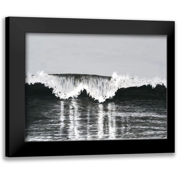 Willett, Michael 14x12 Black Modern Framed Museum Art Print Titled - Black And White Waves II