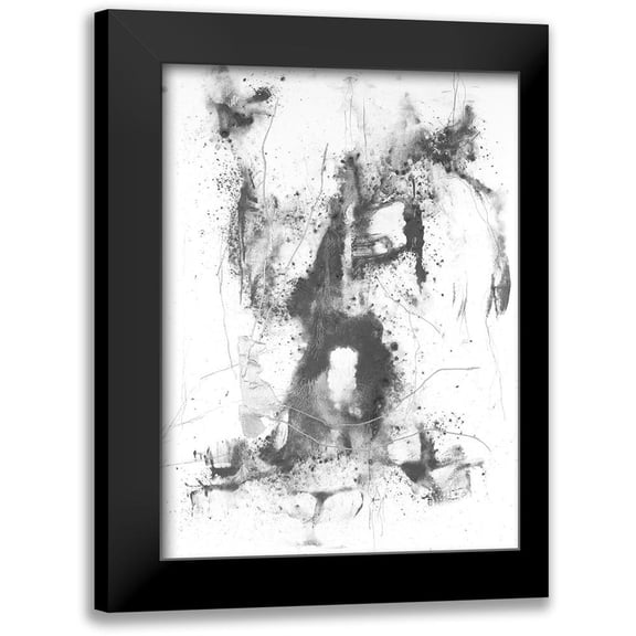Willett, Michael 14x18 Black Modern Framed Museum Art Print Titled - Graphite Abstract II