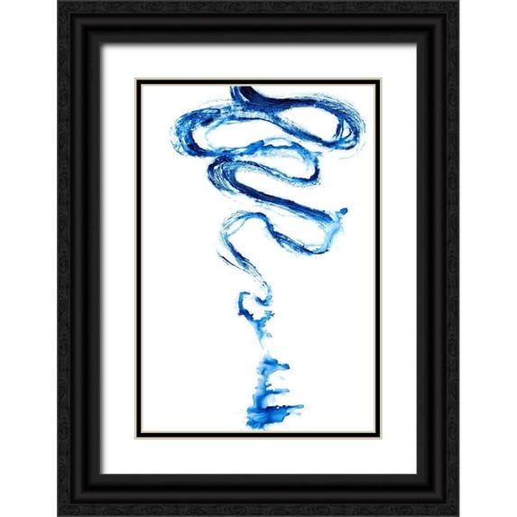 Willett, Michael 17x24 Black Ornate Wood Framed with Double Matting Museum Art Print Titled - Indigo Vapor II