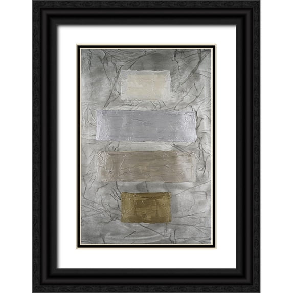 Willett, Michael 17x24 Black Ornate Wood Framed with Double Matting Museum Art Print Titled - Metallic Monoliths IV