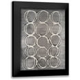 thumbnail image 1 of Willett, Michael 19x24 Black Modern Framed Museum Art Print Titled - Concentric Metallic in Pearl White, 1 of 5
