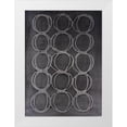 thumbnail image 1 of Willett, Michael 19x24 White Modern Wood Framed Museum Art Print Titled - Concentric Metallic in Gunmetal, 1 of 4