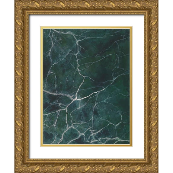 Willett, Michael 25x32 Gold Ornate Wood Framed with Double Matting Museum Art Print Titled - Jade Marble II
