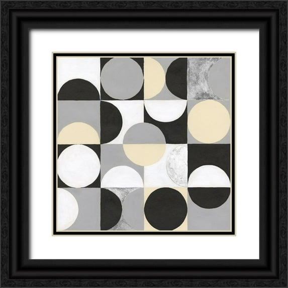 Willett, Michael 26x26 Black Ornate Wood Framed with Double Matting Museum Art Print Titled - Circle Quadrants I