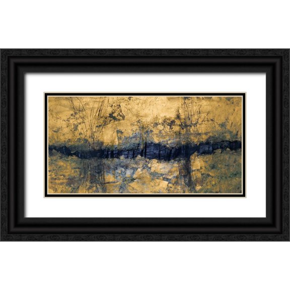 Willett, Michael 32x18 Black Ornate Wood Framed with Double Matting Museum Art Print Titled - Etched Gold