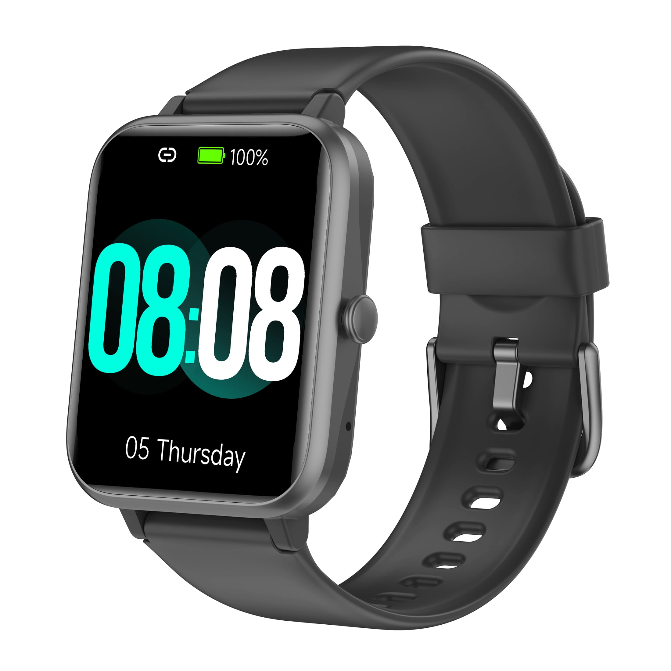 Willful Smart Watch for Women Men Smart Wristwatch Compatible with iPhone and Android Phones Black