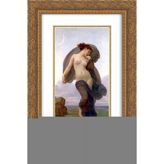 William Adolphe Bouguereau 2x Matted 16x24 Gold Ornate Framed Art Print 'Evening Mood'