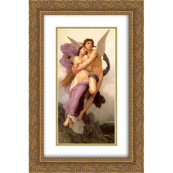 William Adolphe Bouguereau 2x Matted 16x24 Gold Ornate Framed Art Print 'The Abduction of Psyche'