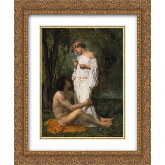 William Adolphe Bouguereau 2x Matted 20x24 Gold Ornate Framed Art Print 'Idylle'