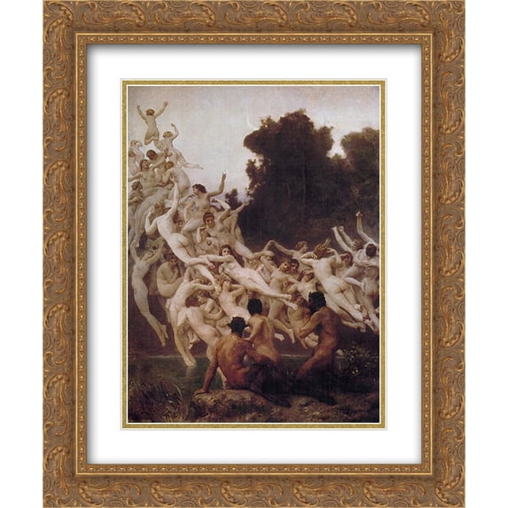 William Adolphe Bouguereau 2x Matted 20x24 Gold Ornate Framed Art Print 'The Oreads'