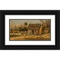 thumbnail image 1 of William Aiken Walker 14x9 Black Ornate Wood Framed Double Matted Museum Art Print Titled: Wash Day (1880-1890s), 1 of 5