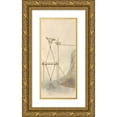thumbnail image 1 of William Alexander 10x18 Gold Ornate Wood Frame and Double Matted Museum Art Print Titled - Section of a Wheel for Elevating Water, 1 of 4