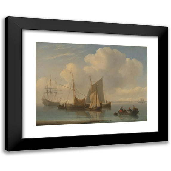 William Anderson 24x19 Black Modern Framed Museum Art Print Titled - Sailing Vessels