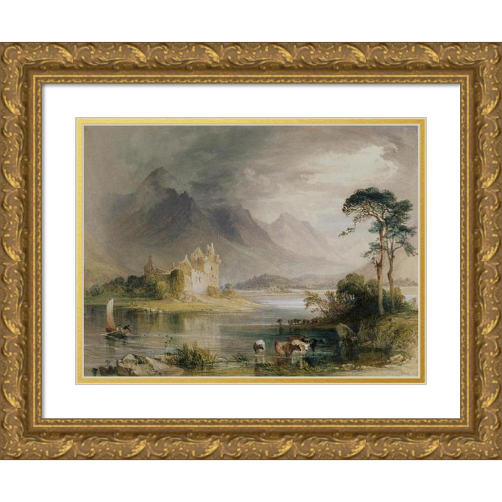 絵画 flk041125 William Andrews Nesfield 18x14 Black Ornate Wood Framed Double