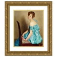 thumbnail image 1 of William Arber Brown Kirkpatrick 12x14 Gold Ornate Wood Frame and Double Matted Museum Art Print Titled - Woman in Blue (circa 1910s), 1 of 4