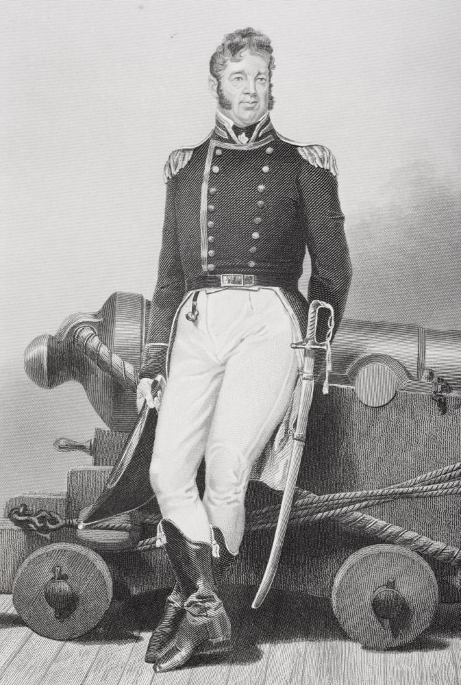 William Bainbridge 1774-1833 American Naval Officer Fought In War With The Barbary States And War Of 1812 From Painting By Alonzo Chappel Canvas Art - Ken Welsh Design Pics (24 x 34)