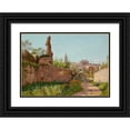 thumbnail image 1 of William Baptiste Baird 14x11 Black Ornate Wood Framed Double Matted Museum Art Print Titled: Ruins Along a Path to a Village, South of France, 1 of 5