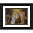 thumbnail image 1 of William Blake 14x11 Black Ornate Wood Framed Double Matted Museum Art Print Titled: The Angel Appearing to Zacharias (1799-1800), 1 of 5