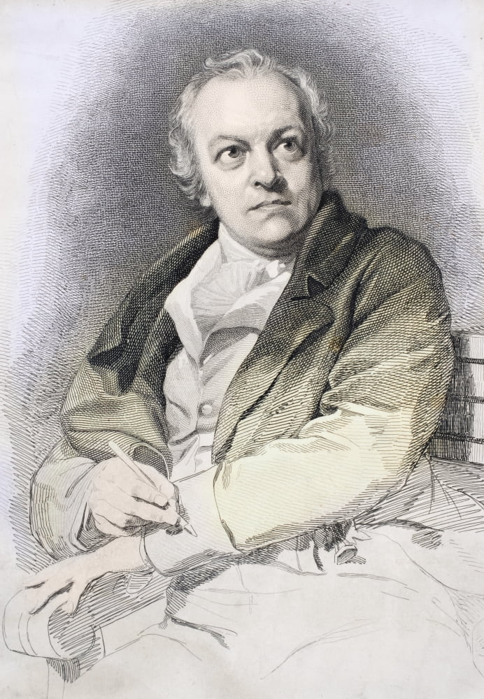 William Blake 1757 To 1857 English Poet Painter And Printmaker Canvas Art - Ken Welsh Design Pics (24 x 34)