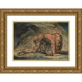 thumbnail image 1 of William Blake 24x18 Gold Ornate Framed and Double Matted Museum Art Print Titled - Nebuchadnezzar (1795), 1 of 4