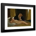 thumbnail image 1 of William Bouguereau 14x12 Black Modern Framed Museum Art Print Titled - Young Mother Contemplating Her Child (1871), 1 of 5