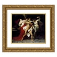 thumbnail image 1 of William Bouguereau 17x15 Gold Ornate Wood Frame and Double Matted Museum Art Print Titled - Orestes Pursued by the Furies (1862), 1 of 4