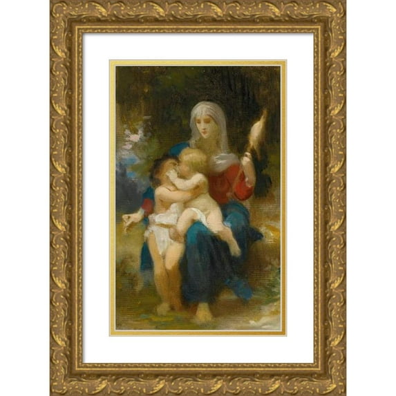 William Bouguereau 17x24 Gold Ornate Framed and Double Matted Museum Art Print Titled - Study for Holy Family