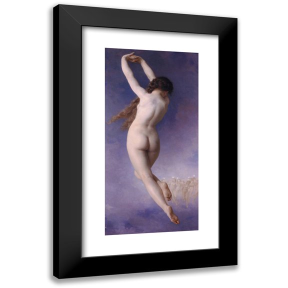 William Bouguereau 9x14 Black Modern Framed Museum Art Print Titled - L’Etoile Lost (1884)