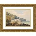 thumbnail image 1 of William Brenton Boggs 24x18 Gold Ornate Framed and Double Matted Museum Art Print Titled - Fort St. Lago, Madeira (C. 1850), 1 of 4