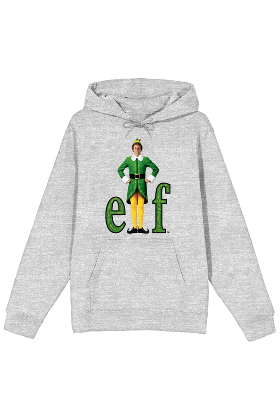 William Buddy Hobbs Elf Movie Men's Athletic Heather Hoodie-XL