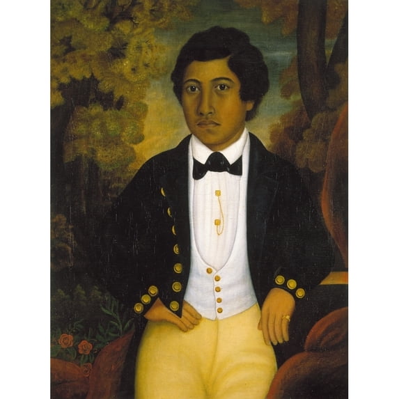 William C. LunaliloN(1832-1874). King Of Hawaiian Islands 1873-1874. Oil On Fabric Mid-19Th Century. Print by