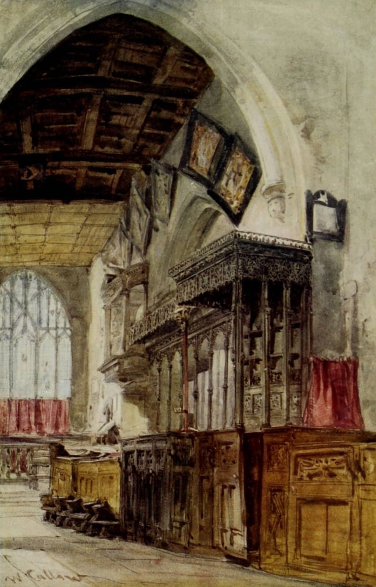 William Callow 1908 St Marys Richmond Canvas Art - William Callow (18 x 24)