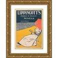 thumbnail image 1 of William Carqueville 11x14 Gold Ornate Wood Frame and Double Matted Museum Art Print Titled - Lippincott's; Series of Select Novels (1895), 1 of 4