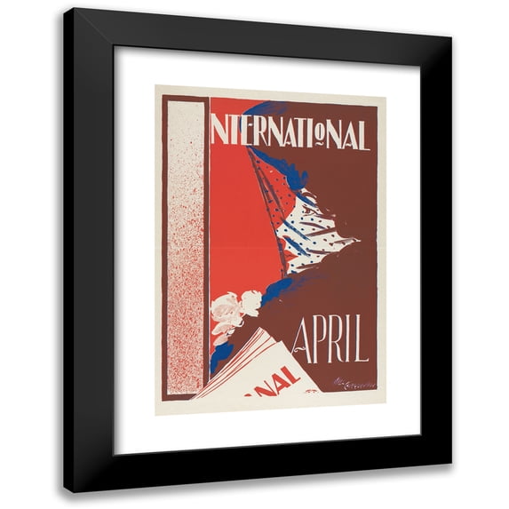 William Carqueville 18x24 Black Modern Framed Museum Art Print Titled - International, April (1896-1898)