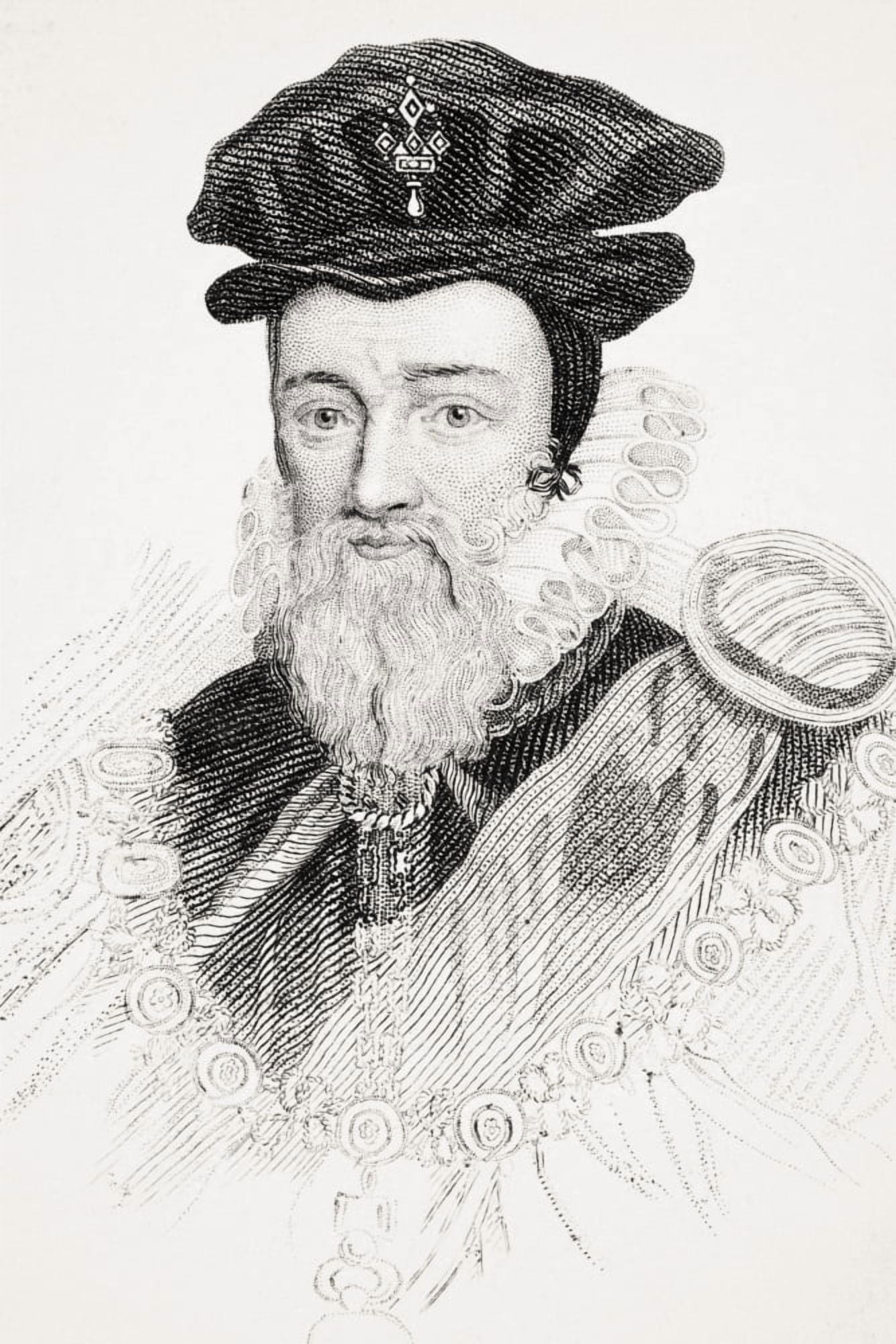 William Cecil 1St Baron Of Burghley 1520-1598 English Statesman From Old Englands Worthies By Lord Brougham And Others Published London Circa 1880s Canvas Art - Ken Welsh Design Pics (11 x 17)