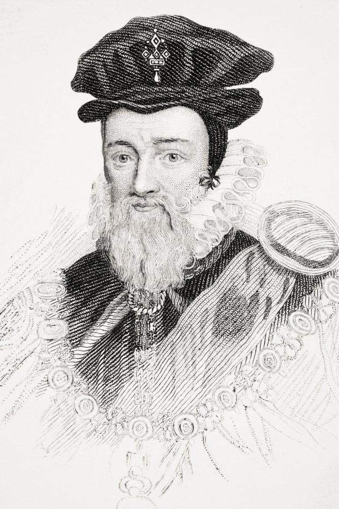 William Cecil 1St Baron Of Burghley 1520-1598 English Statesman From Old Englands Worthies By Lord Brougham And Others Published London Circa 1880s Canvas Art - Ken Welsh Design Pics (22 x 34)