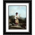 thumbnail image 1 of William Collins 2x Matted 20x24 Black Ornate Framed Art Print 'Spinning Girl of Sorrento ', 1 of 2