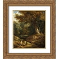 thumbnail image 1 of William Collins 2x Matted 20x24 Gold Ornate Framed Art Print 'A Woodland Glade with Figures', 1 of 2