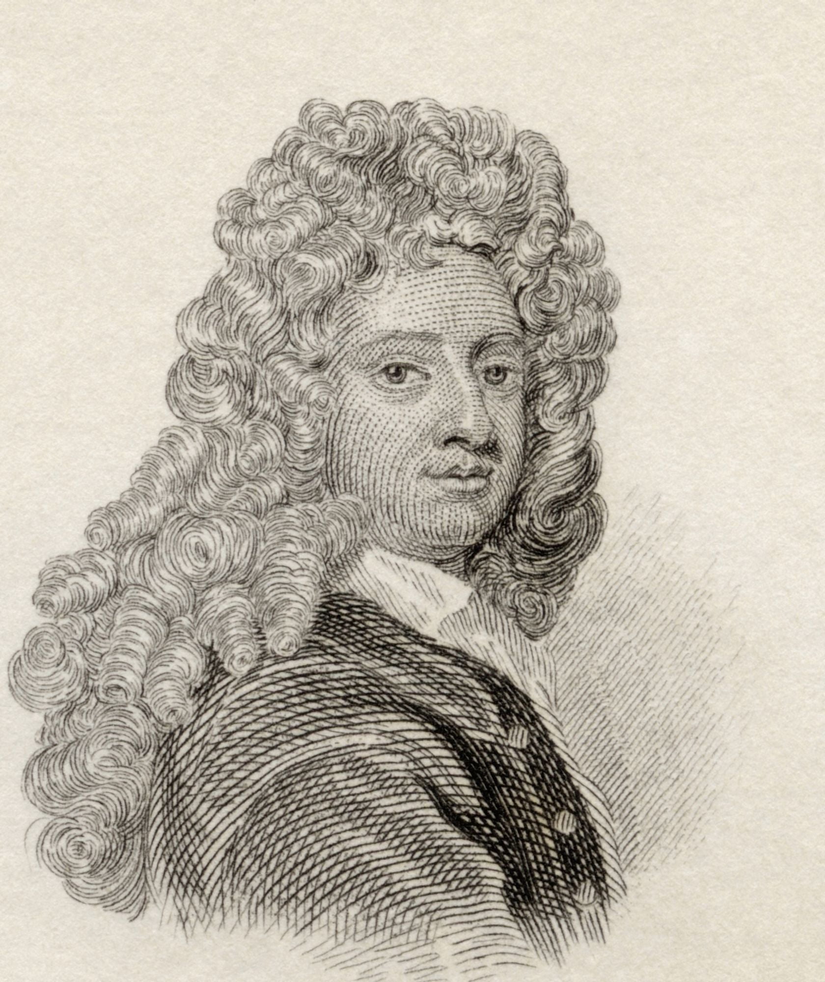 William Congreve 1670 To 1729 English Playwright And Poet From Crabbs Historical Dictionary Published 1825 Canvas Art - Ken Welsh Design Pics (13 x 16)