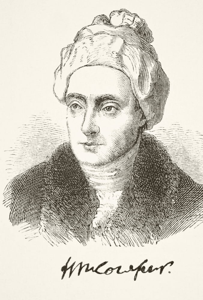 William Cowper 1731- 1800 English Poet From The National And Domestic History Of England By William Aubrey Published London Circa 1890 Canvas Art - Ken Welsh Design Pics (24 x 34)