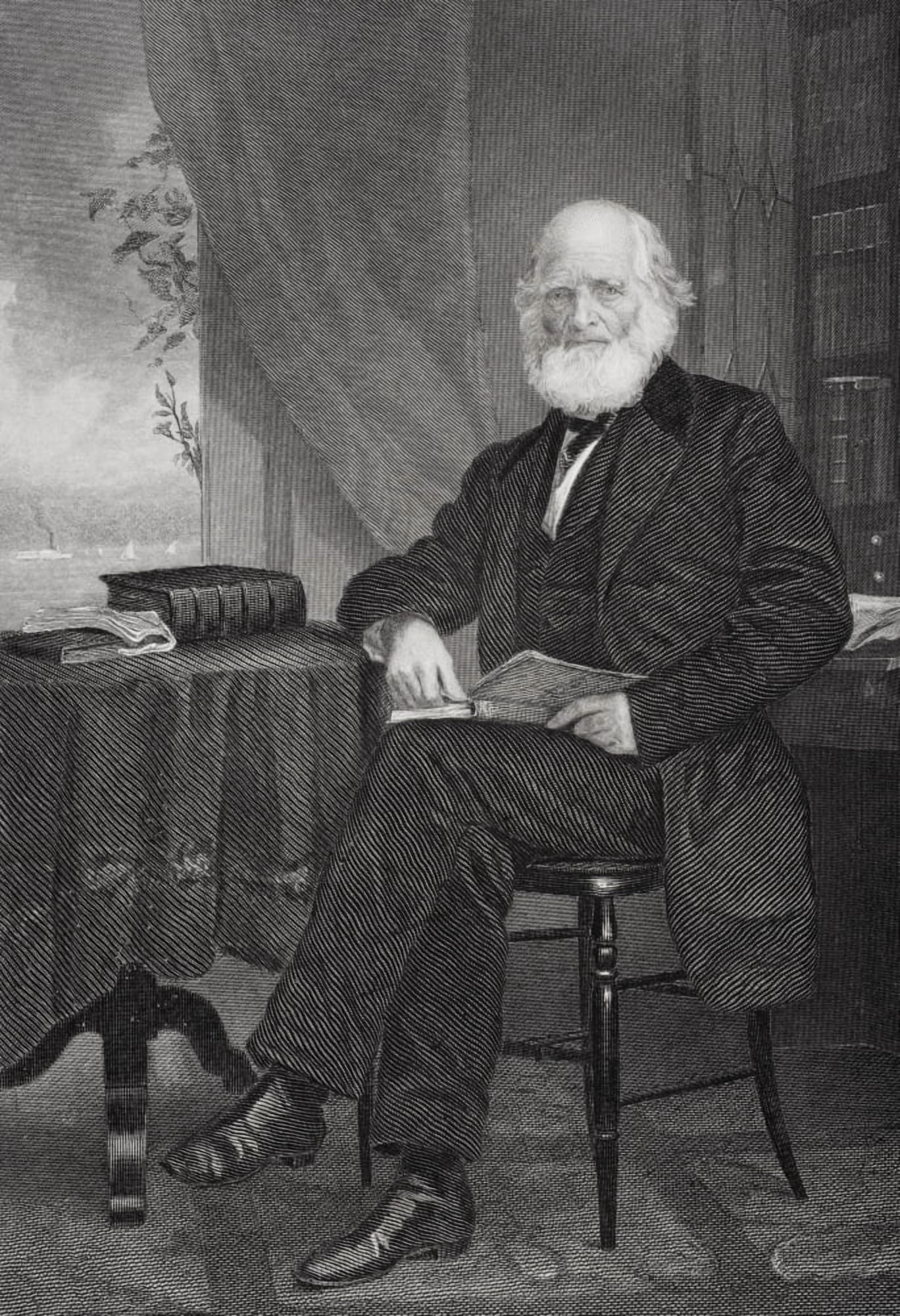 William Cullen Bryant 1794 1878 American Poet Writer And For 50 Years Editor Of The New York Evening Post From Painting By Alonzo Chappel Canvas Art - Ken Welsh Design Pics (12 x 17)