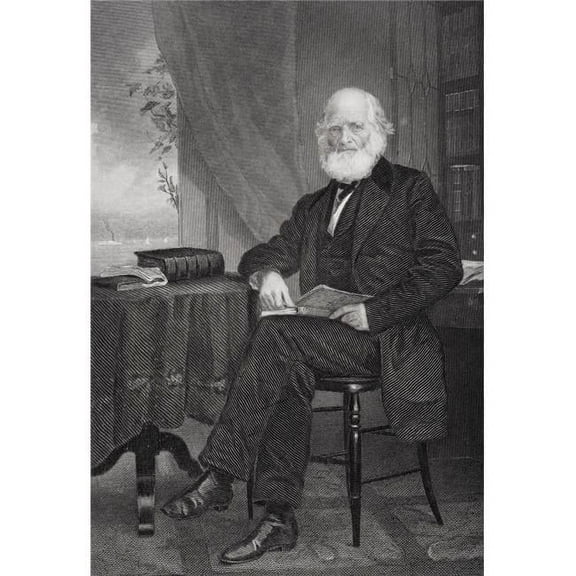William Cullen Bryant 1794 1878 American Poet Writer & for 50 Years Editor Poster Print, Large - 24 x 34