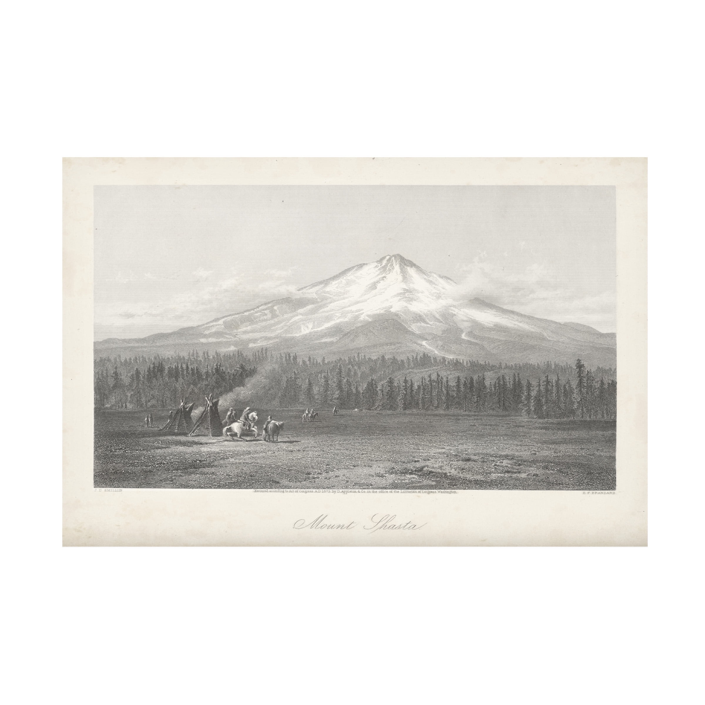 William Cullen Bryant 'Mount Shasta' Canvas Art