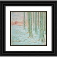thumbnail image 1 of William Degouve de Nuncques 15x15 Black Ornate Wood Framed Double Matted Museum Art Print Titled - Winter in the Forest (1912), 1 of 5